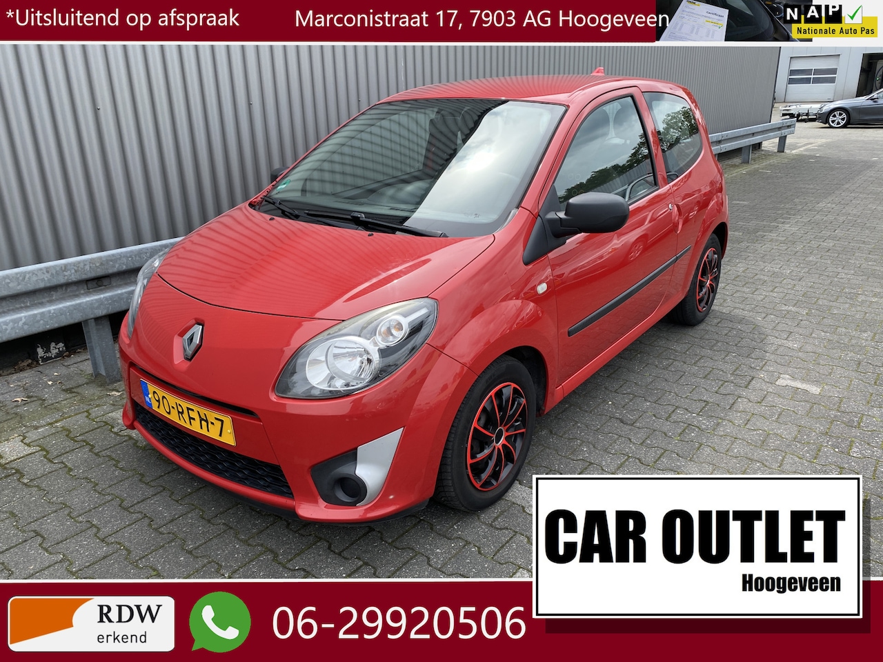 Renault Twingo - 1.2-16V Authentique Red Line 151Dkm, Bluetooth, MP3, USB Radio & z.g.a.n. APK – Inruil Mog - AutoWereld.nl