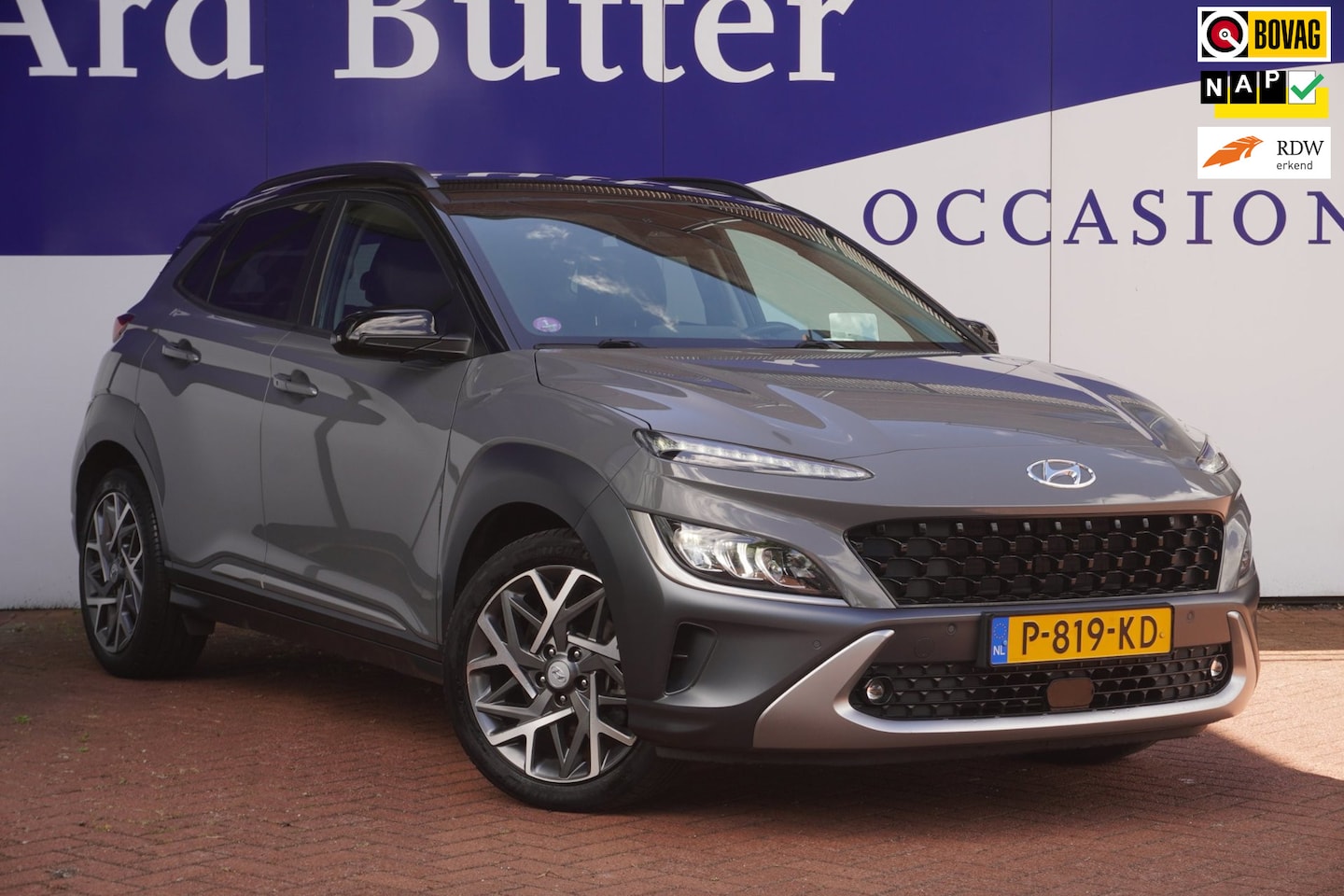 Hyundai Kona - 1.6 GDI HEV Premium +Volleder+Breed-Navigatie+camera+stoel&stuur-verw18"Lmv+Krell-sound =S - AutoWereld.nl