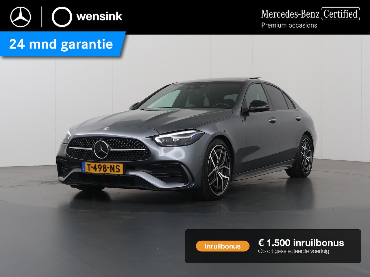 Mercedes-Benz C-klasse - 200 AMG Line | Night | Memory | Multispaaks velgen | Burmester | Panoramadak | Stoelverwar - AutoWereld.nl