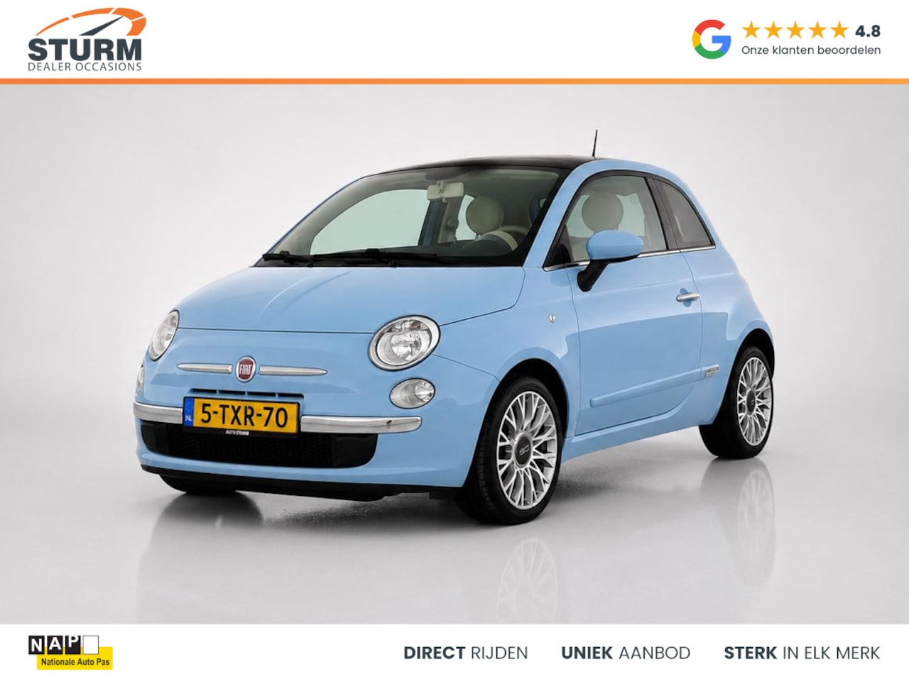 Fiat 500 - 0.9 TwinAir Turbo Lounge Automaat incl. Trekhaak! - AutoWereld.nl