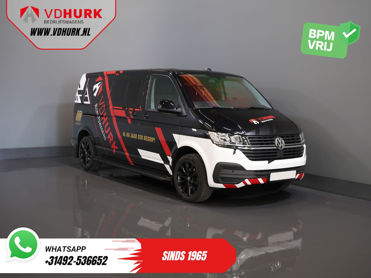 Volkswagen Transporter - T6.1 2.0 TDI 150 pk DSG Aut. L2 DC Dubbel Cabine (DEMO) BPM VRIJ! Adapt. Cruise/ 2.5t Trek - AutoWereld.nl