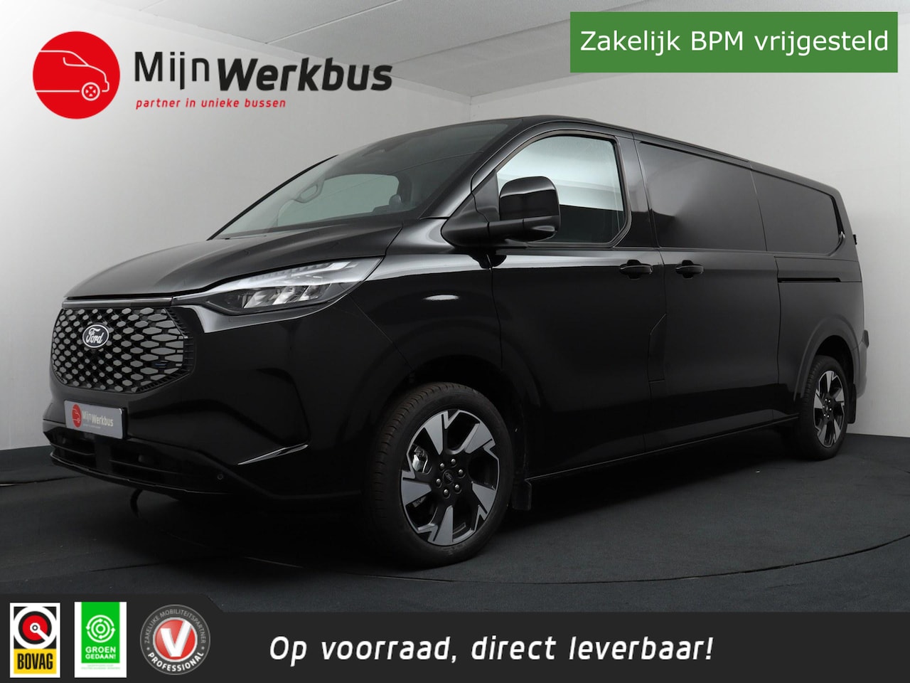 Ford Transit Custom - E-Transit 340 L2H1 Limited 71 kWh | ACC | 360° Camera | 2x Schuif | 2300KG trekgewicht! - AutoWereld.nl