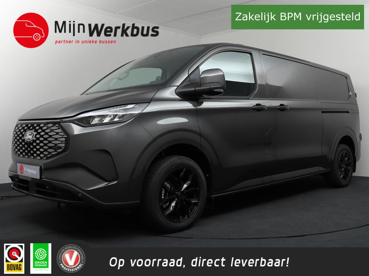 Ford Transit Custom - E-Transit 340 L2H1 Limited 71 kWh | 2X Schuif | 360° Camera | ACC| 2300KG Trekgewicht! - AutoWereld.nl