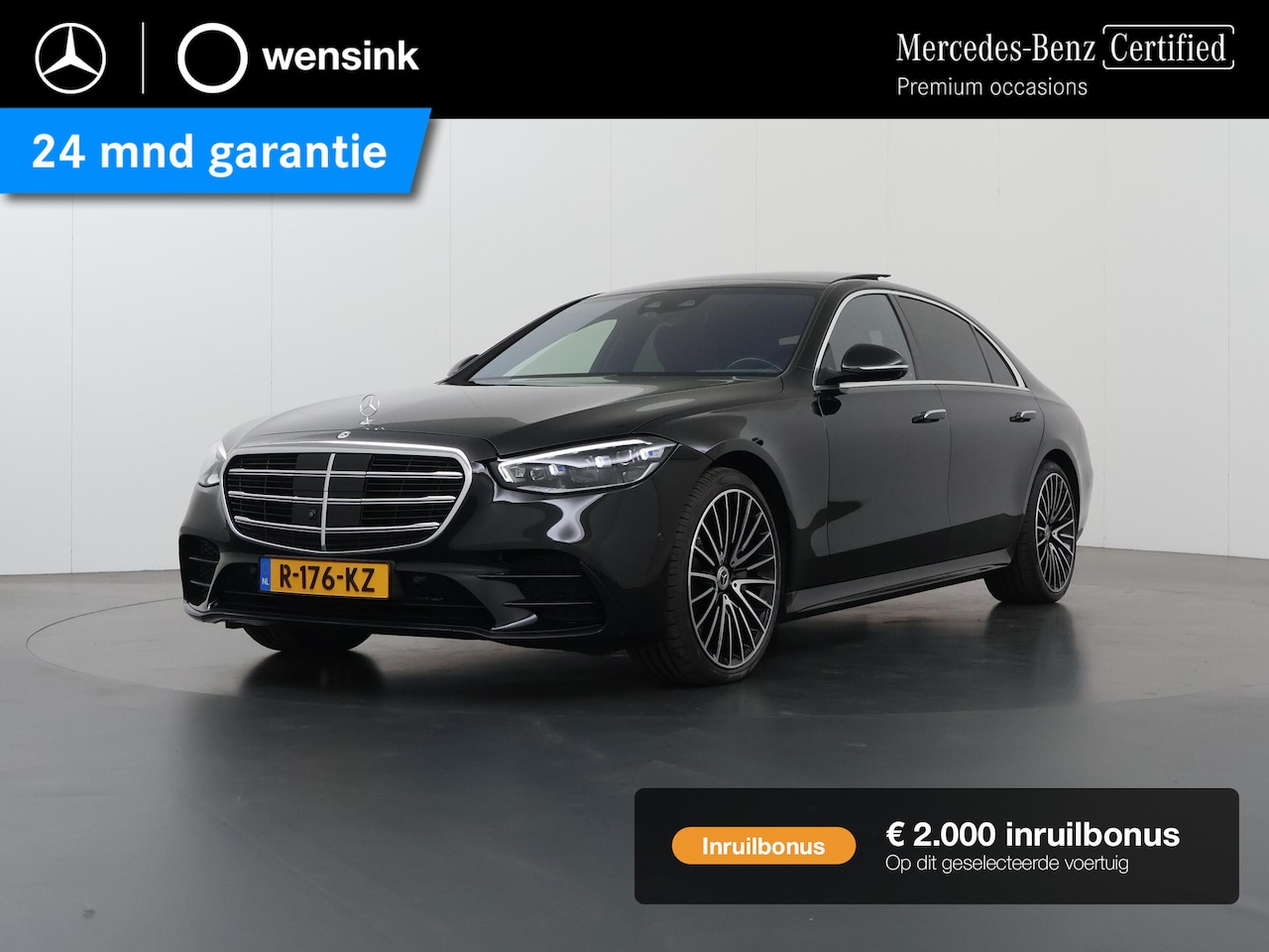 Mercedes-Benz S-klasse - 500 4MATIC Lang AMG Line | Premium plus | Achterasbesturing | Koelbox | Designo flowing li - AutoWereld.nl