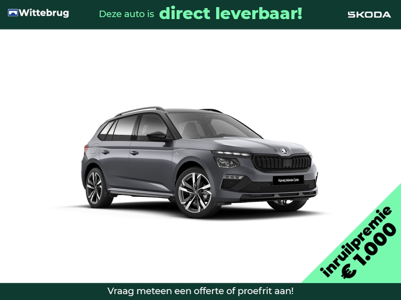 Skoda Kamiq - 1.0 TSI Monte Carlo 18" lichtmetalen velgen / Travel assist / Navigatie pakket / Charging - AutoWereld.nl