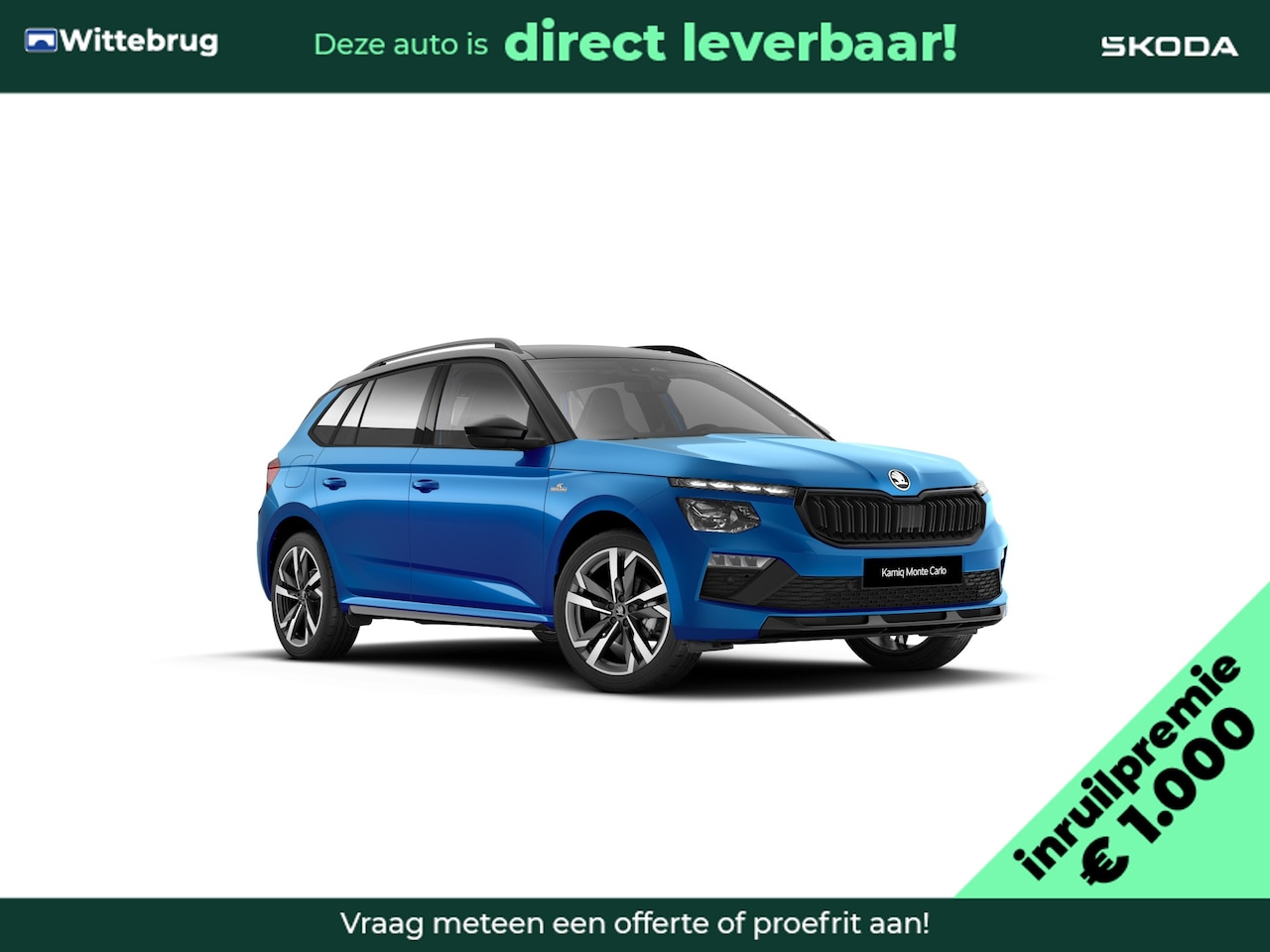 Skoda Kamiq - 1.0 TSI Monte Carlo 18" lichtmetalen velgen / Travel assist / Navigatie pakket / Charging - AutoWereld.nl