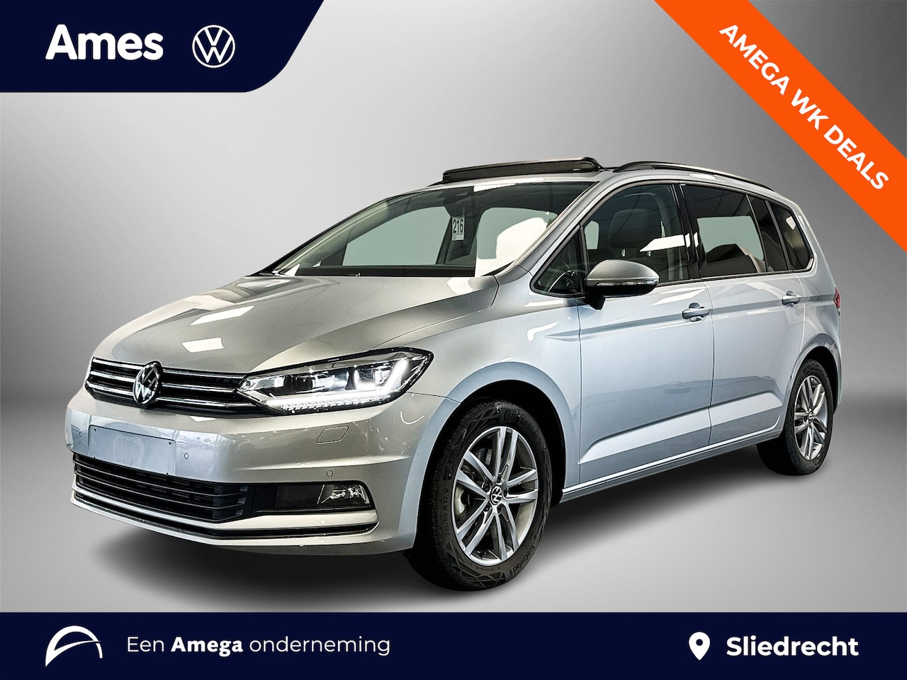 Volkswagen Touran - 1.5 TSI 150pk DSG Comfortline 7p | 7 zitplaatsen | Panoramadak | Dodehoeksensoren - AutoWereld.nl
