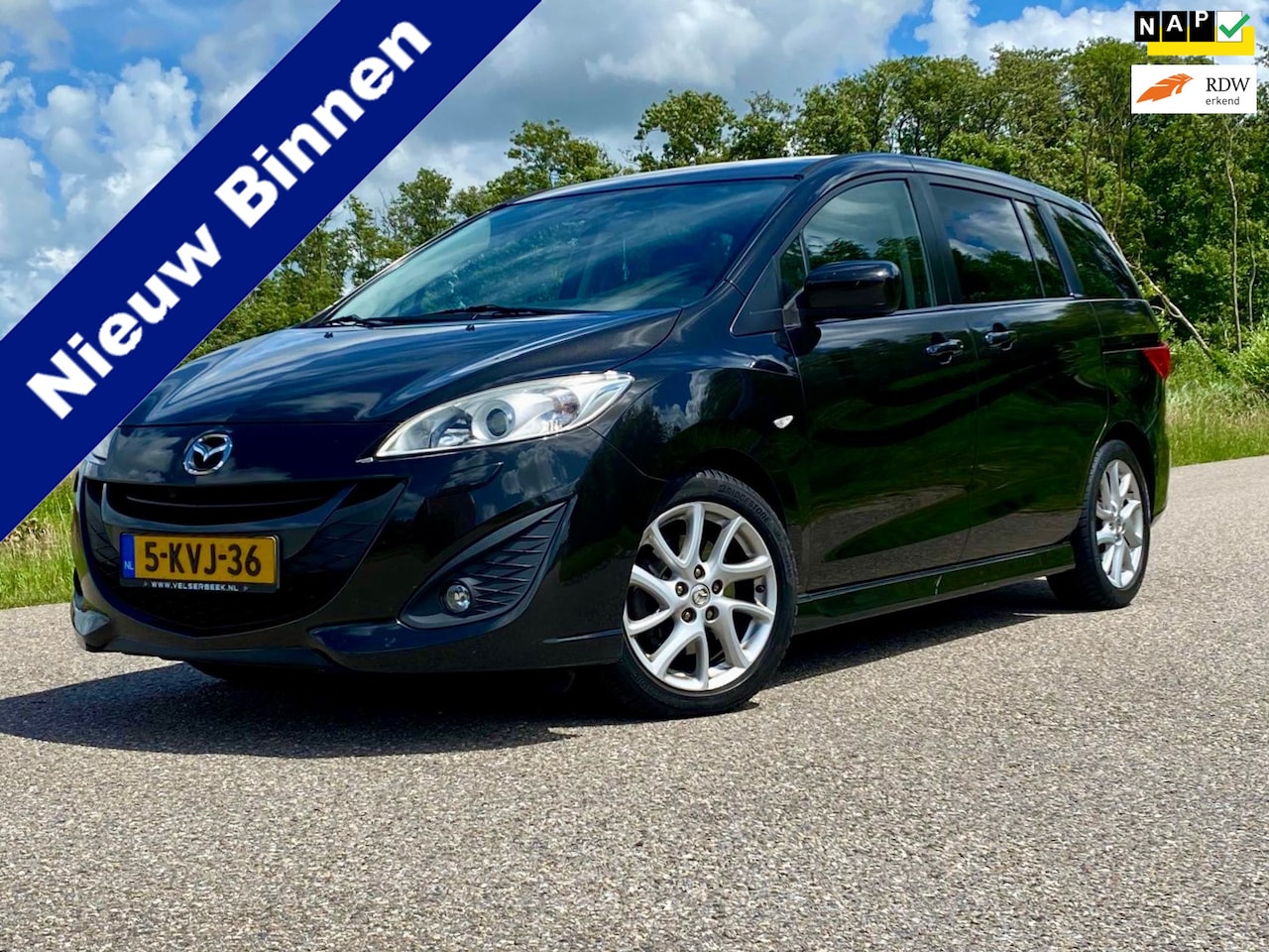 Mazda 5 - 2.0 TS+ 7Pers Leder Navi Carplay Stoelverwarming Perfect Onderhouden 6BAK Clima Cruise Con - AutoWereld.nl