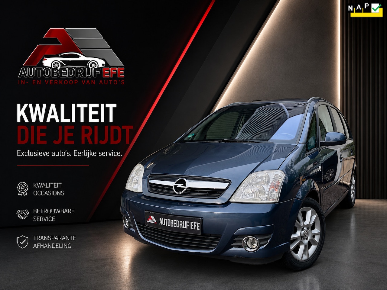 Opel Meriva - 1.6-16V Cosmo Airco*Trkhk*sprtvlgn - AutoWereld.nl