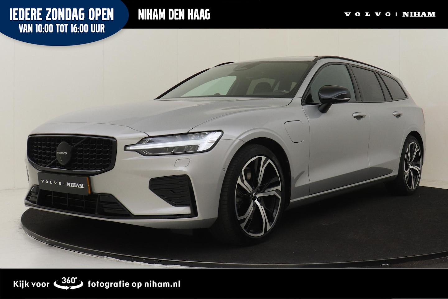 Volvo V60 - T6 PLUG-IN HYBRID AWD ULTRA DARK *VOL!* -PANO.DAK|BOWERS&WILKNS|360°CAM|19"|HEAD-UP DISP.| - AutoWereld.nl