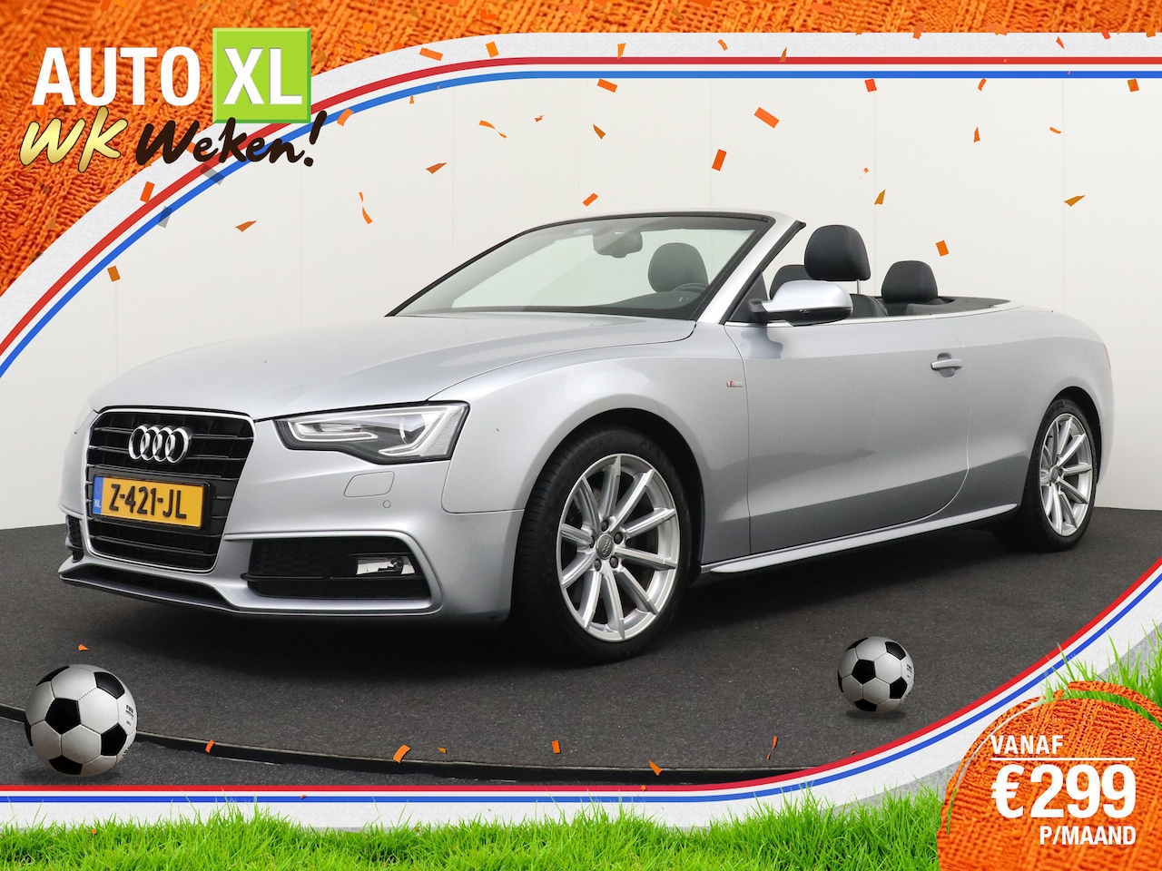 Audi A5 Cabriolet - 1.8T 177 PK Aut S-Line Leder/Sportstoel Nek+Stoelverw Camera - AutoWereld.nl
