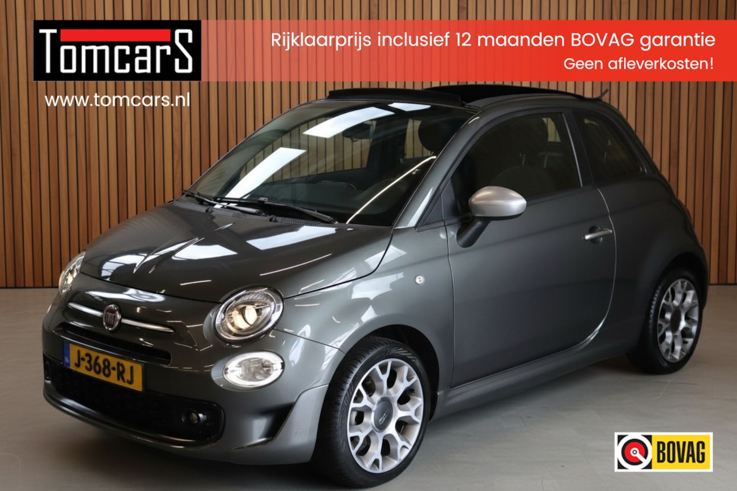 Fiat 500 C - 1.0 Hybrid Rockstar Navigatie/Cruise-control/Climate-control/DAB - AutoWereld.nl