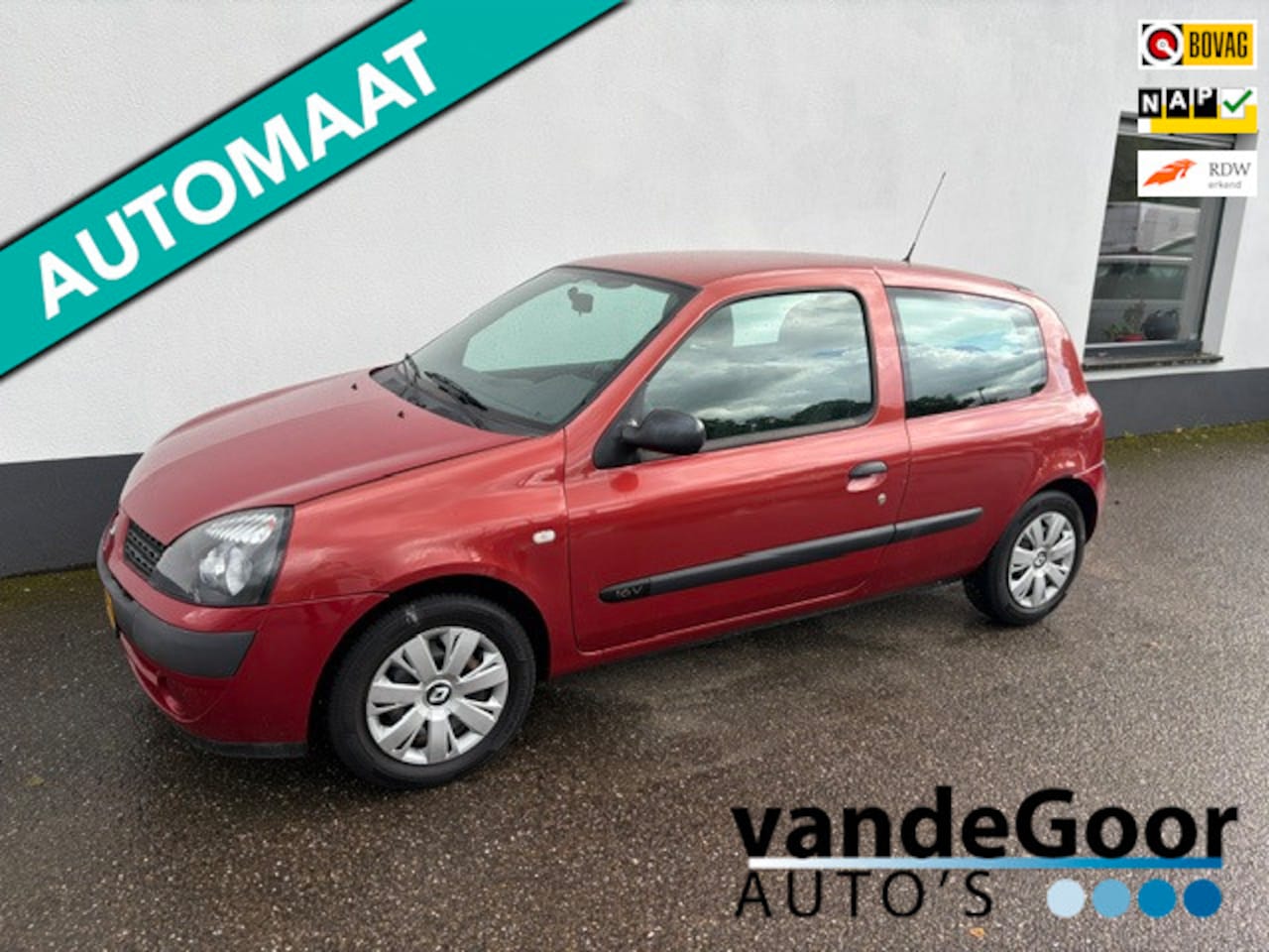 Renault Clio - 1.2 16V 1.2-16V, '05, aut., 183000 km trekhaak, nieuwe apk ! - AutoWereld.nl