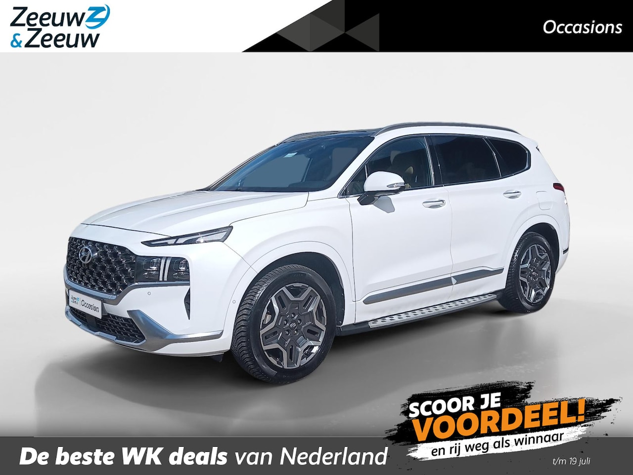 Hyundai Santa Fe - 1.6 T-GDI HEV Premium Plus Sky 7p. | Trekhaak | Panoramadak | Sidesteps | - AutoWereld.nl