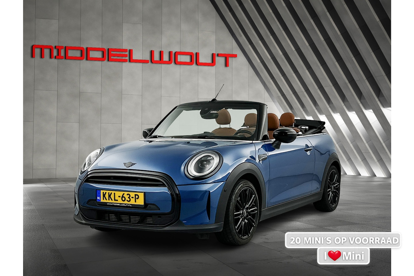MINI Cabrio - 1.5 Cooper Premium plus Leder/Head-up Display/Camera/Carplay - AutoWereld.nl