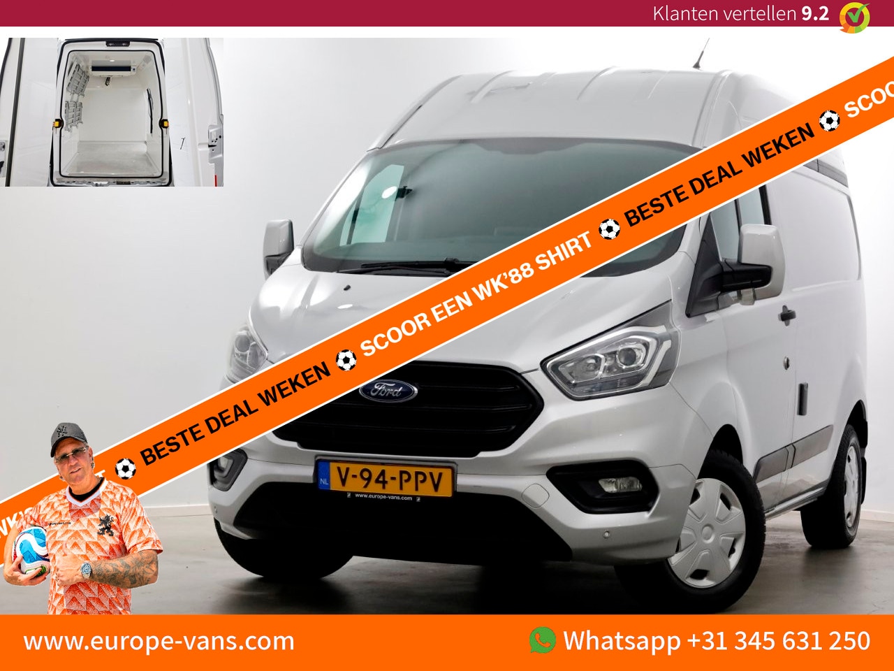 Ford Transit Custom - 2.0 TDCI L1H2 Trend Koelwagen Stahoogte 12V Dag + 230V Nachtkoeling 01-2019 - AutoWereld.nl