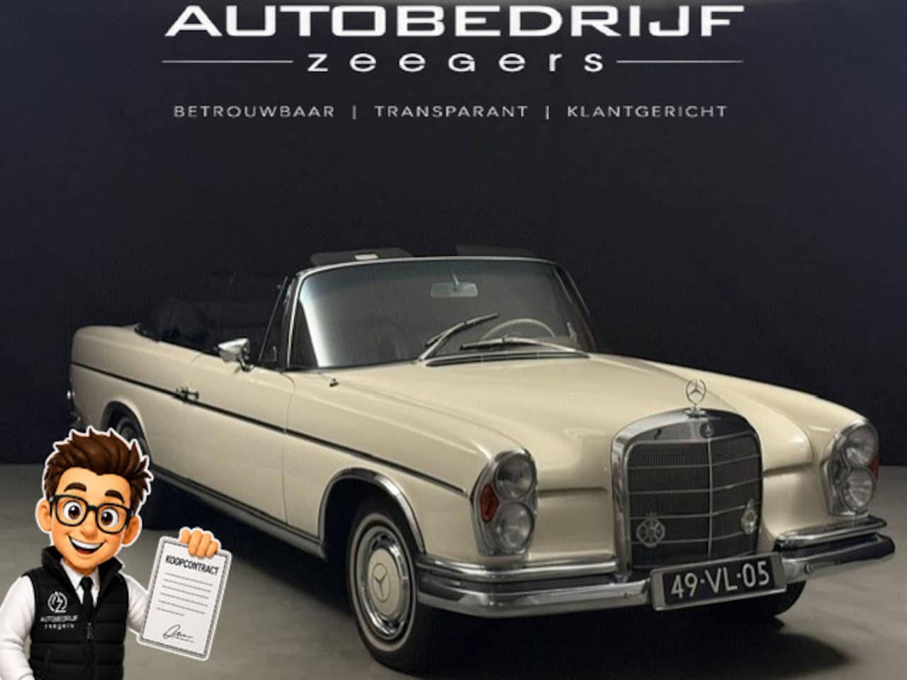 Mercedes-Benz S-klasse Cabrio - 250SE W111 *Automaat*NIEUWSTAAT* CABRIOLET* - AutoWereld.nl