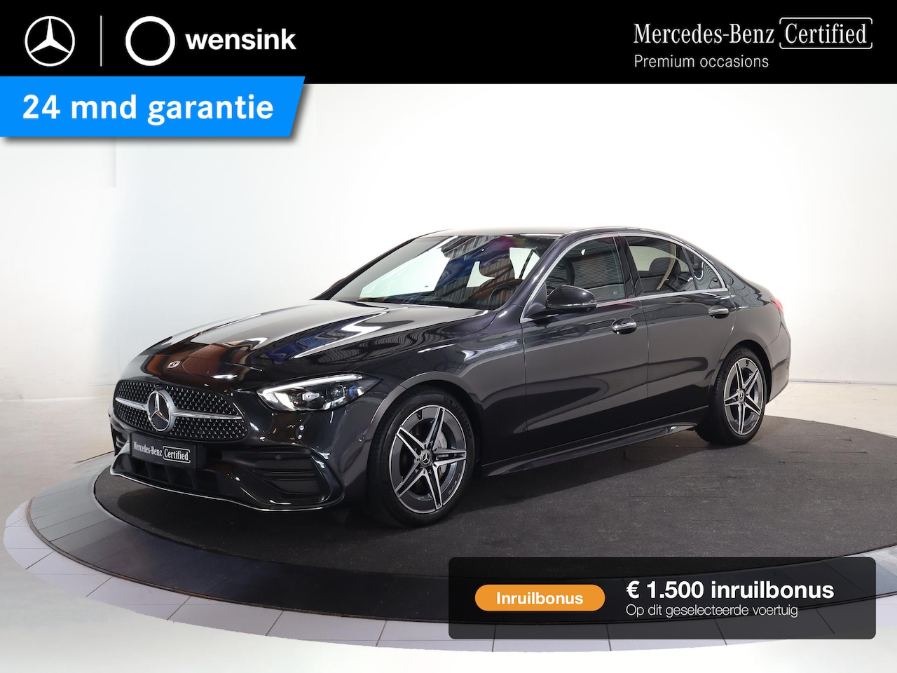Mercedes-Benz C-klasse - 180 AMG Line | Trekhaak | Lederen bekleding | Memory | Digital Light | - AutoWereld.nl