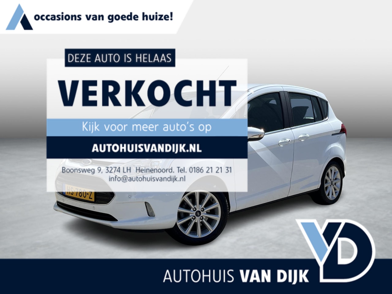 Ford B-Max - 1.0 EcoBoost Titanium | NL Auto/Voll.Historie/Navi/Camera/Clima/Cruise/Stoel+Voorruitverwa - AutoWereld.nl
