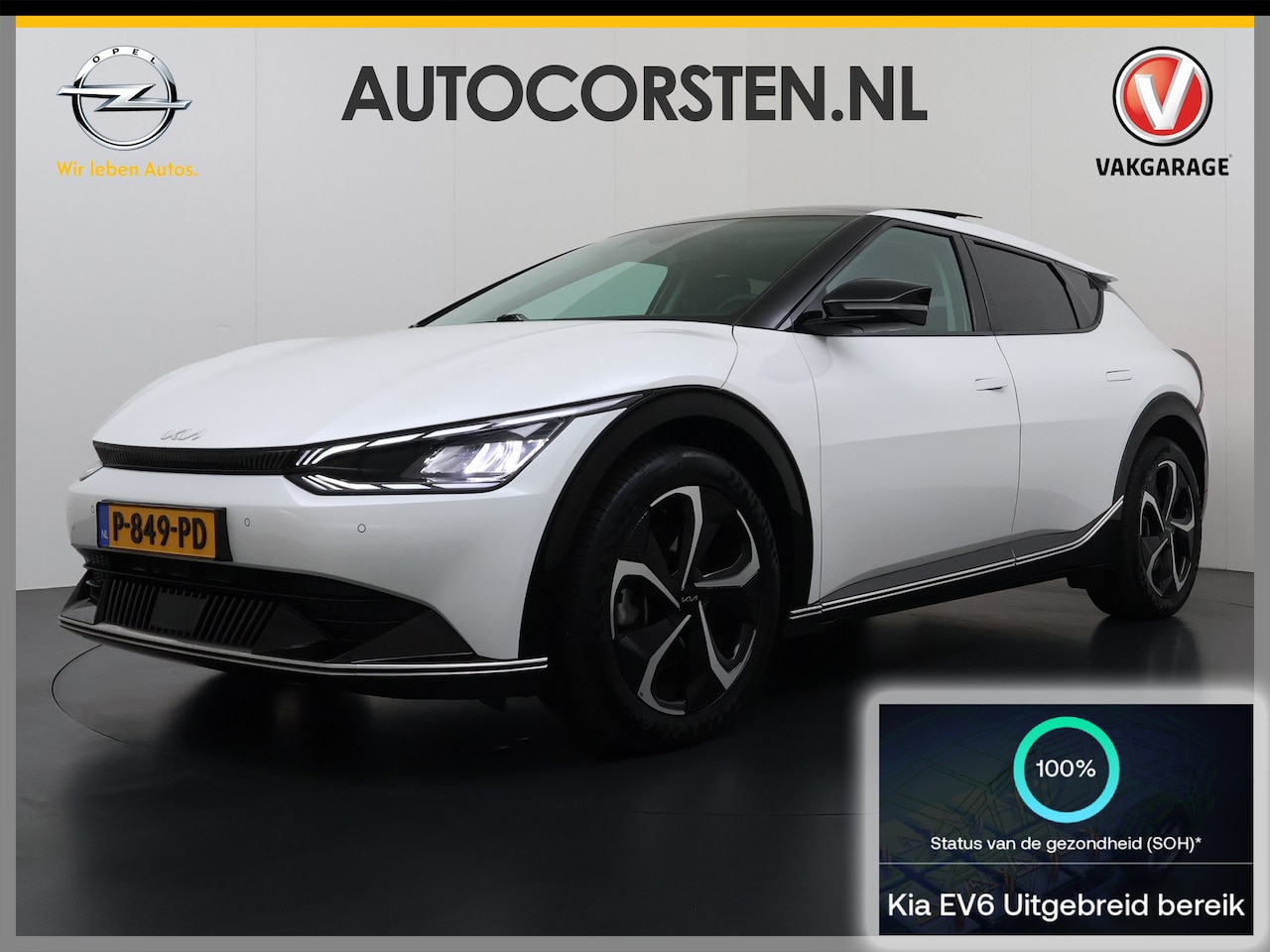 Kia EV6 - Plus Advanced 77.4 kWh Leer Schuif-kanteldak Camera Adap.Cruise Warmtepomp V2L Elektr.-Sto - AutoWereld.nl