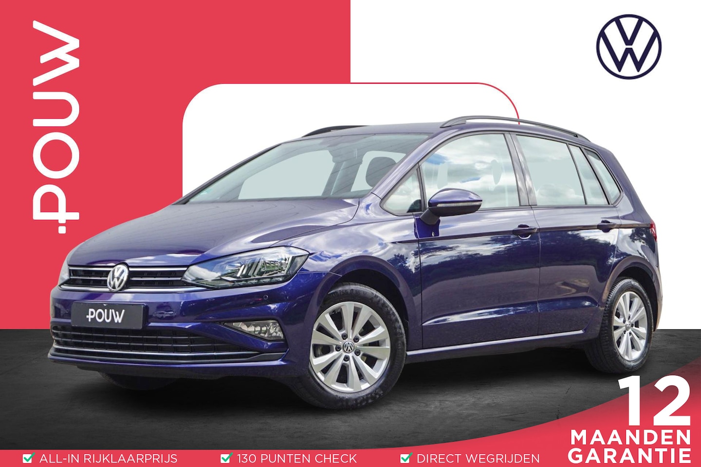 Volkswagen Golf Sportsvan - 1.0 TSI 115pk DSG Comfortline | Adaptive Cruise | Climatronic | Parkeersensoren - AutoWereld.nl