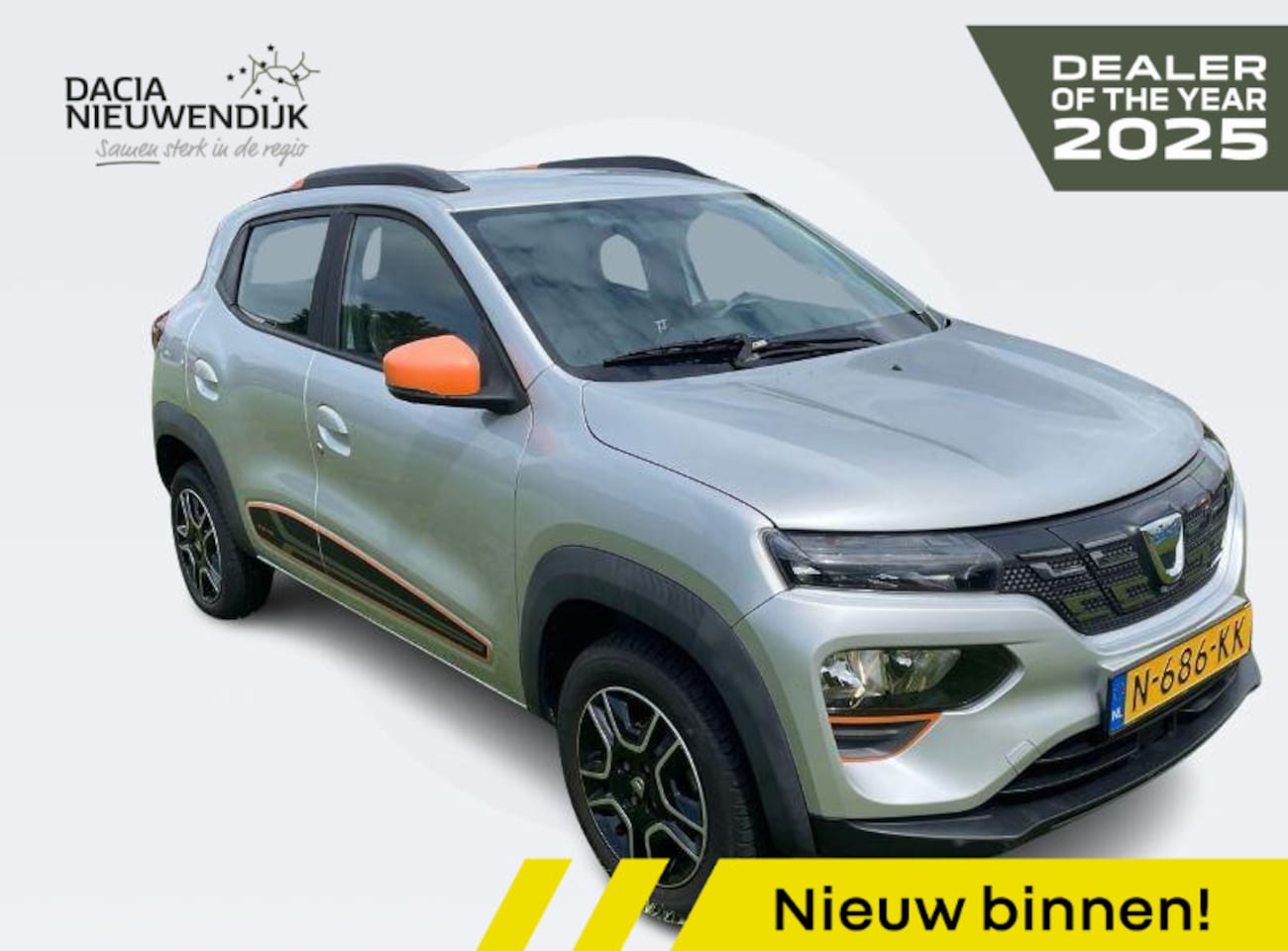 Dacia Spring - Comfort Plus Orange Pack 27 kWh CAMERA | SENSOREN | AIRCO | CRUISE - AutoWereld.nl