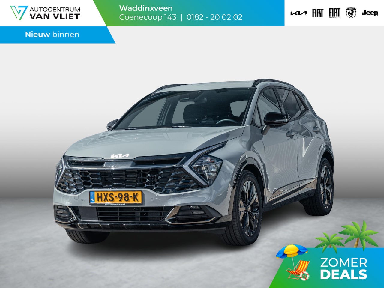 Kia Sportage - 1.6 T-GDi Plug-in Hybrid AWD Dark Edition l Lederlook bekleding l Stoel Stuur verwarming l - AutoWereld.nl