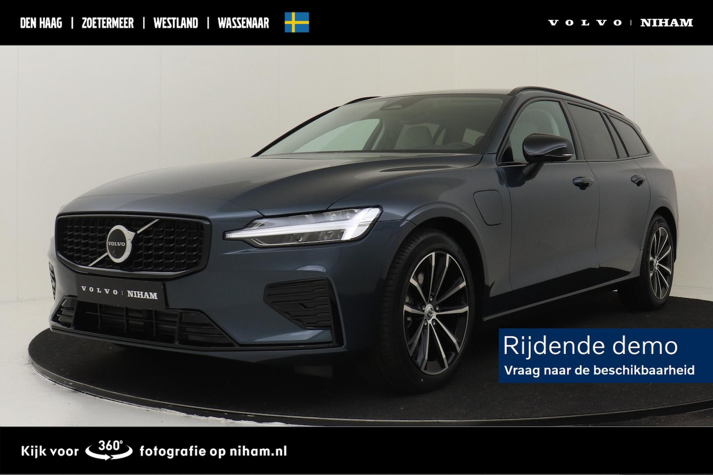 Volvo V60 - T6 PLUG-IN HYBRID AWD PLUS DARK -HARMAN/KARDON|360°CAM|POWER-SEATS|KEYLESS|18" - AutoWereld.nl