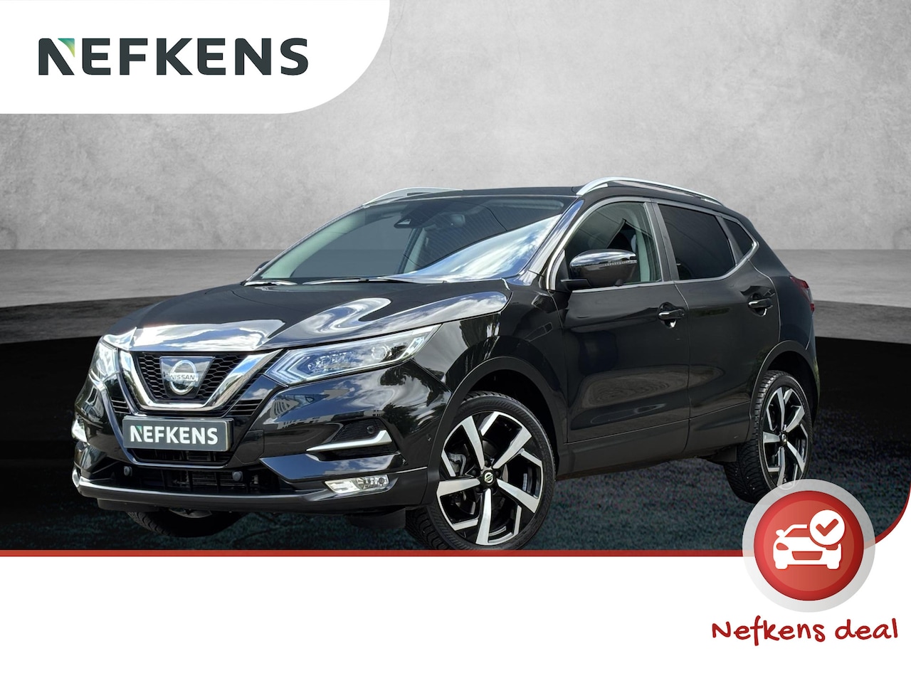 Nissan Qashqai - 1.2 Tekna + | Navigatie| Panoramadak | Parkeersensoren v+a | Lederen bekleding - AutoWereld.nl