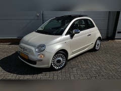 Fiat 500 - 1.2 Lounge NL-auto NAP Automaat Creme/Parelmoer-lak Opendak /Schuifdak 2e eigenaar