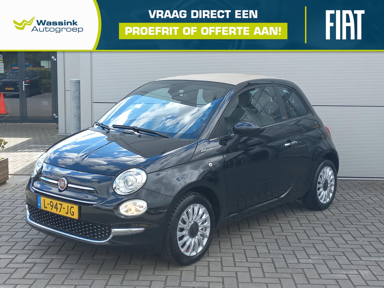 Fiat 500 C - Cabrio 1.0 Hybrid Dolcevita | Beige dak en bekleding | Climate control | Navigatie via App - AutoWereld.nl