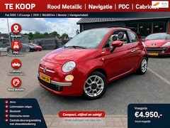 Fiat 500 C - 1.2 Lounge/Cabrio/Navi/Pdc/Half Leer/Groot onderhoud gehad