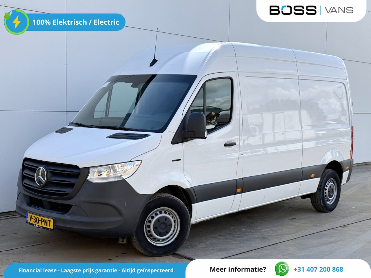 Mercedes-Benz eSprinter - 312 55 kWh L2H2 168km WLTP 92,2% (SOH) L2H2 80kw Snelladen Climate Control Laadkabel Stoel - AutoWereld.nl