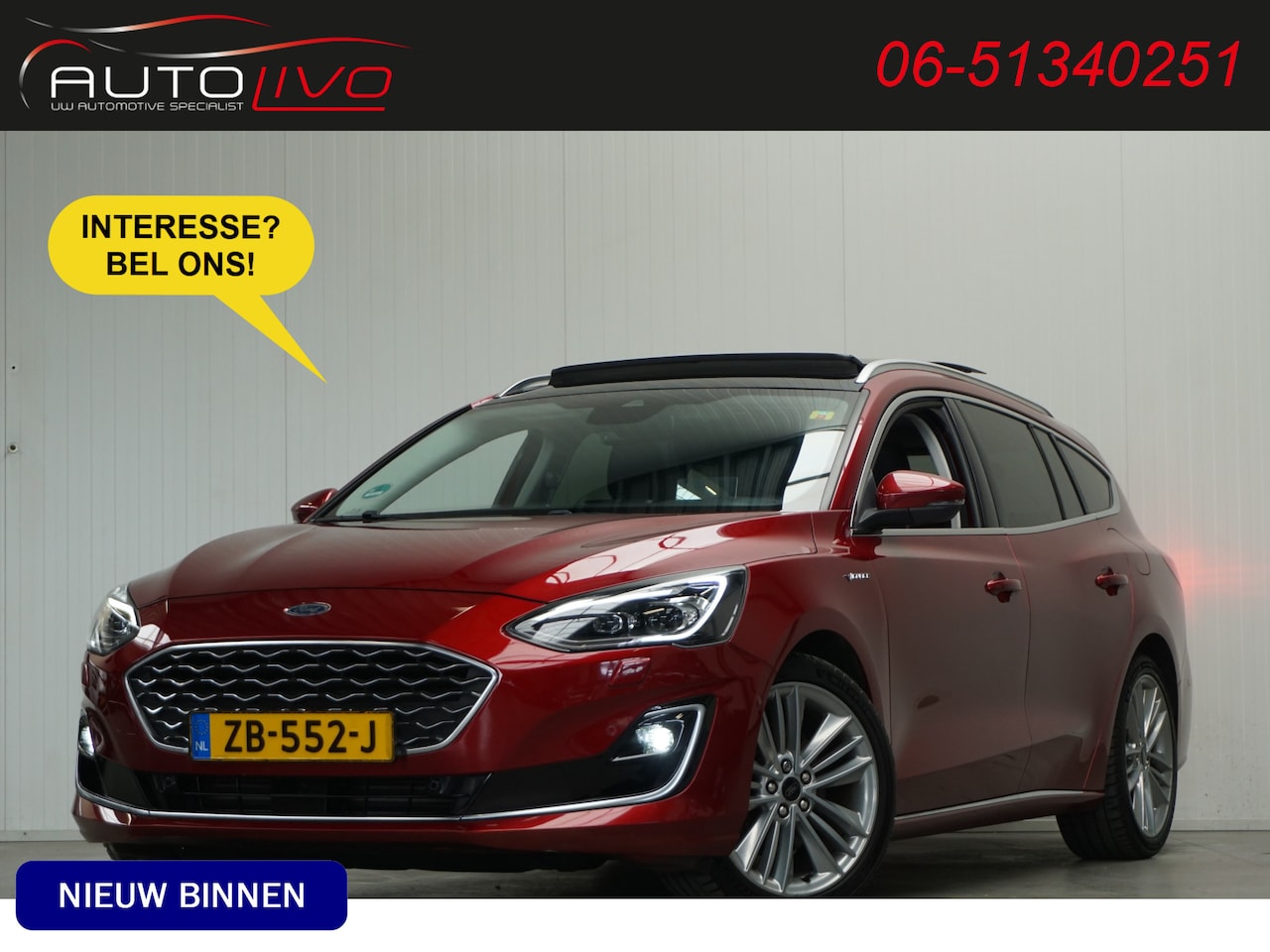 Ford Focus Wagon - 1.5 EcoBoost Vignale 150 PK! AUTOMAAT! FULL OPTIONS! - AutoWereld.nl