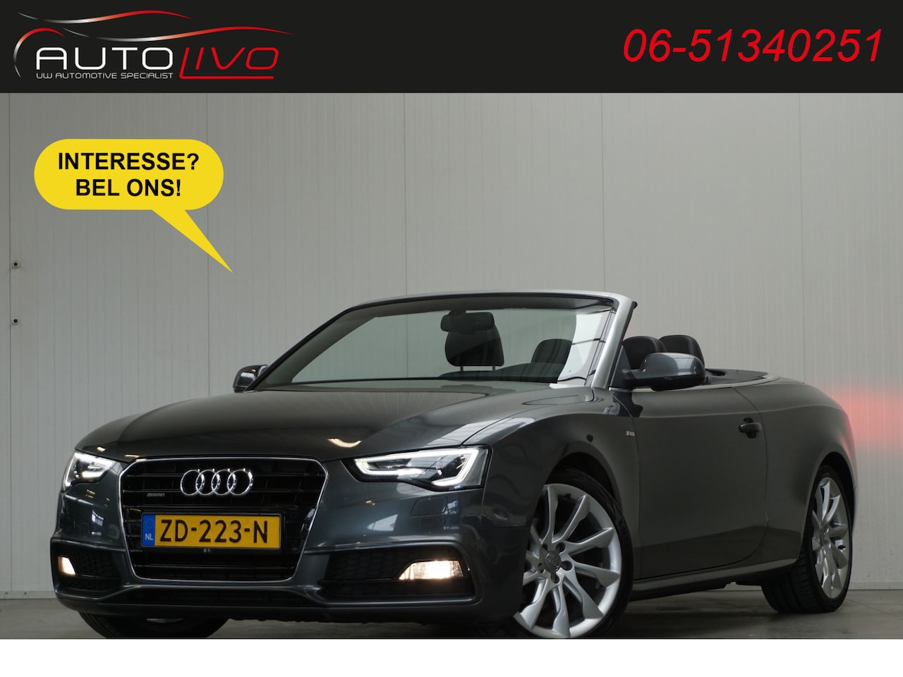Audi A5 Cabriolet - 2.0 TDI quattro Pro Line S 177 PK! XENON H. LEER CLIMA PDC CRUISE etc. - AutoWereld.nl
