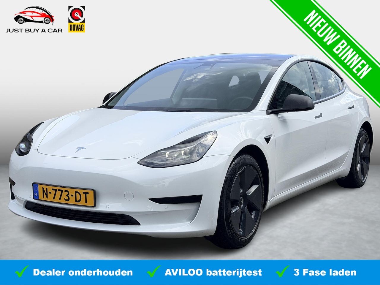 Tesla Model 3 - Standard RWD Plus 60 kWh SoH 93,1 / Facelift / Black Package / Panorama / Stoelverwarming - AutoWereld.nl