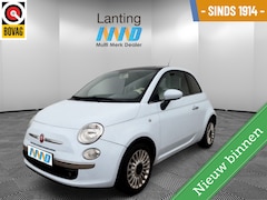 Fiat 500 - 1.2 4 cilinder Lounge, pano dak, airco, baby blauw