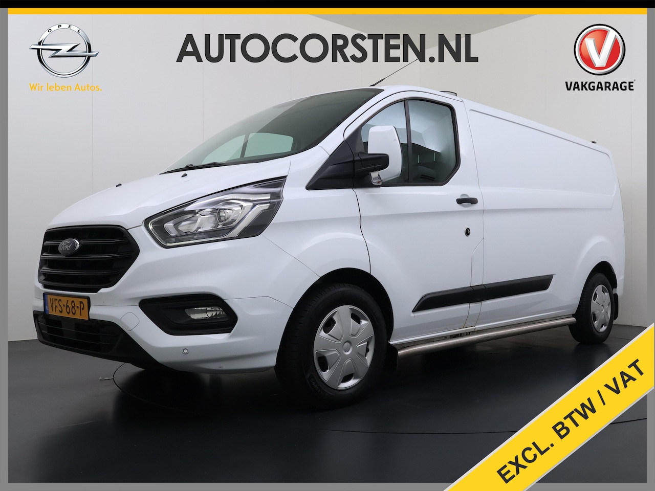 Ford Transit Custom - 320 2.0TDCI 130PK L2H1 Camera Trekhaak Stoelverwarming Euro 6 Airco Navi Cruise Control Bl - AutoWereld.nl