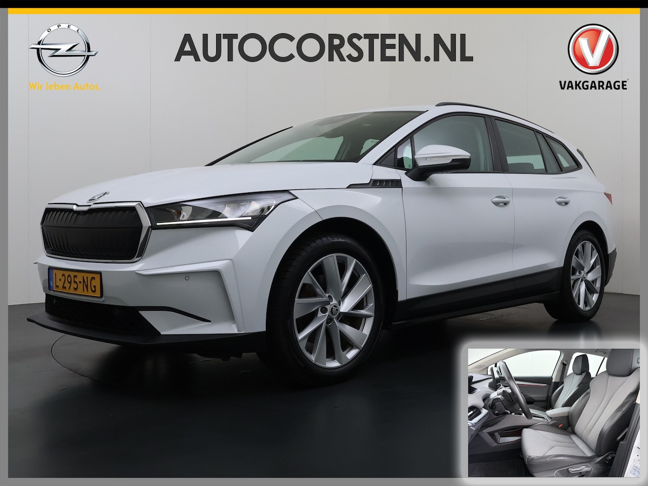 Skoda Enyaq iV - 60 SOH 93% Adap.Cruise Stuur+Stoelverwarming 3-Zone Ecc Camera Apple Carplay Android Auto - AutoWereld.nl