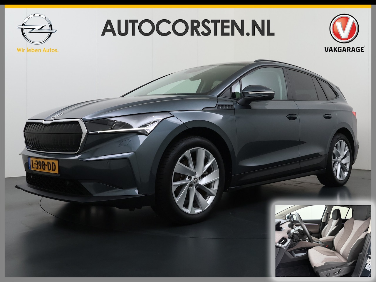 Skoda Enyaq iV - 60 First Edition Adap.Cruise Stuur+Stoelverwarming Camera 3-Zone Ecc Elek.Stoel+Memory App - AutoWereld.nl
