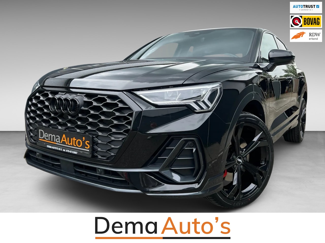 Audi Q3 Sportback - 45 TFSI e S-LINE BLACK-LINE 20''SOH-TEST/SFEERVERL/V-COCKPIT/NAVI/DAB/ADAPT-CRUISE/ECC/PDC - AutoWereld.nl