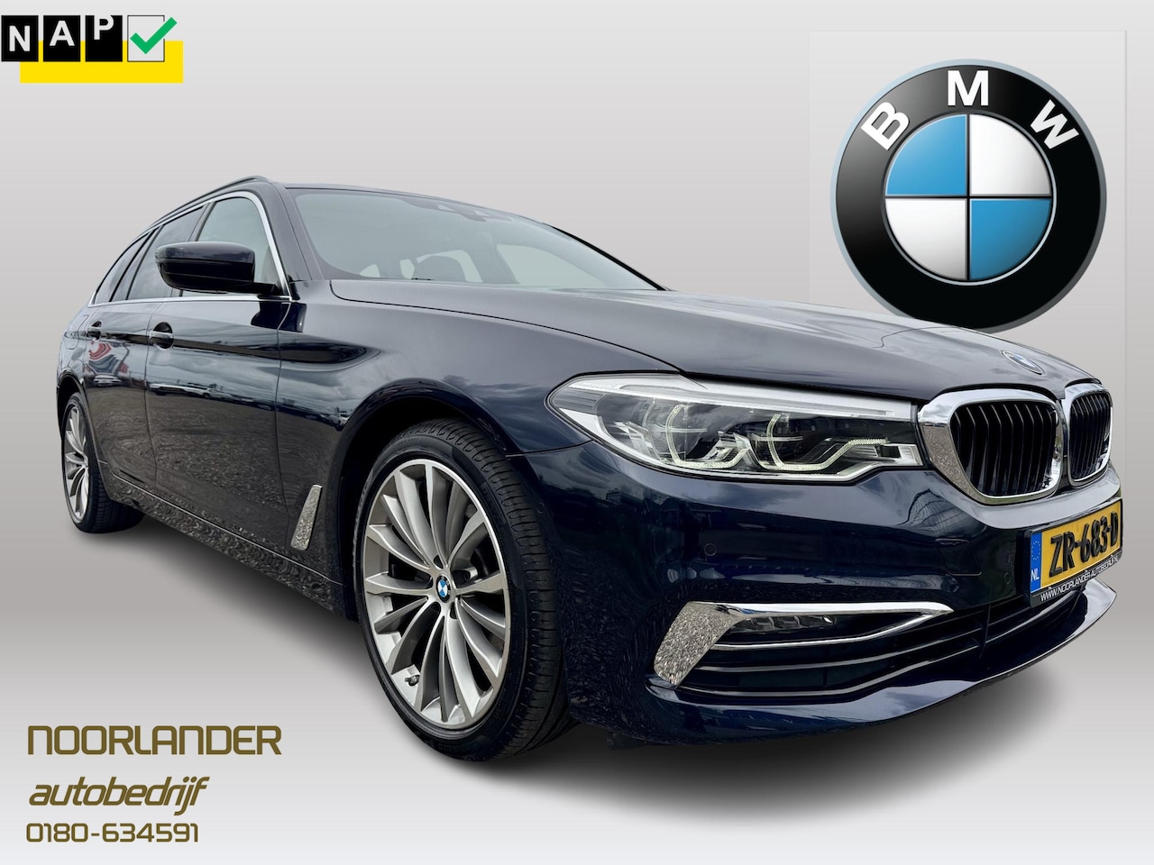 BMW 5-serie Touring - 520i High Executive Edition G31 | Panorama | Head-Up Display | Trekhaak | Comfortstoelen | - AutoWereld.nl