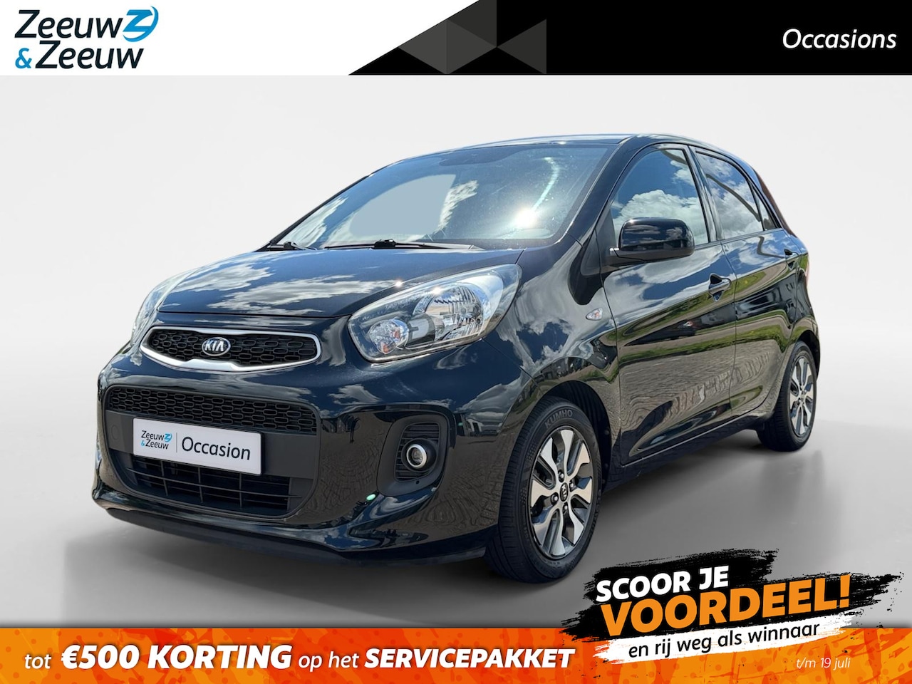 Kia Picanto - 1.0 CVVT EconomyPlusLine | 100% onderhouden | El. ramen voor | Achteruitrijcamera | Airco - AutoWereld.nl