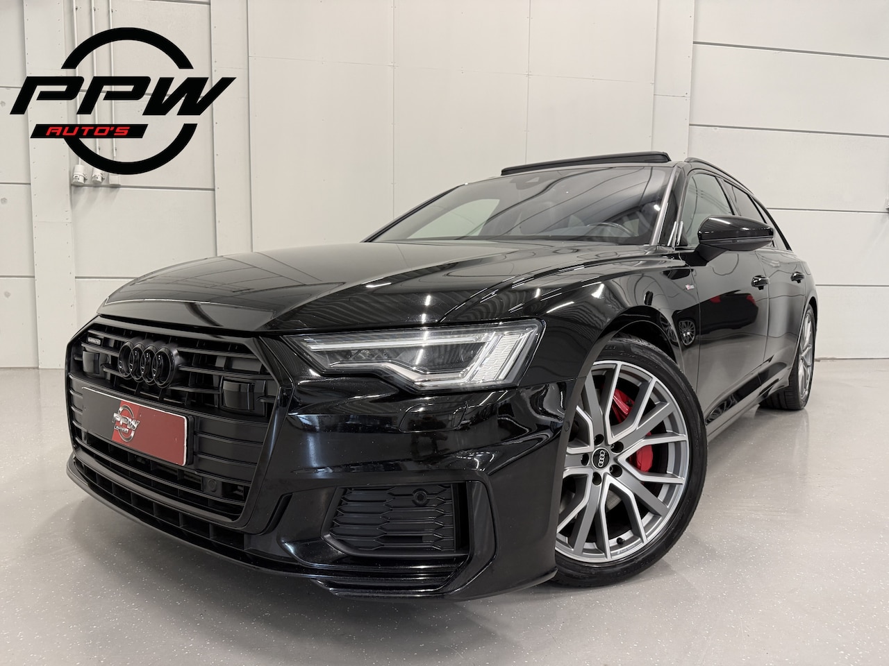 Audi A6 Avant - 55 TFSI e quattro Competition BLACK ALL BLACK PANO/TREKHAAK/B&O/20"/MEMORY/MATRIX/ACC/CAME - AutoWereld.nl