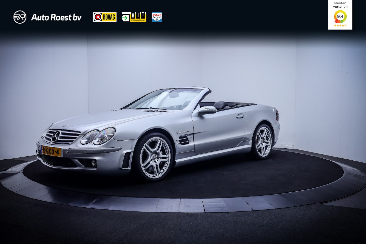 Mercedes-Benz SL-klasse Cabrio - AMG 55 Edition (uit verzameling) PERFORMANCE PACKAGE (P030) | YOUNGTIMER | ZWART LEDER | O - AutoWereld.nl