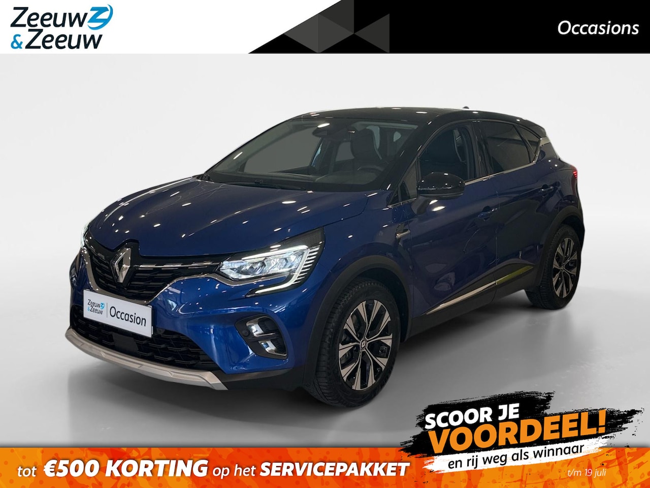 Renault Captur - 1.6 E-Tech Hybrid 145 Intens *Automaat*Navi+Camera*Climate*Parkeersensoren*Half Leder - AutoWereld.nl