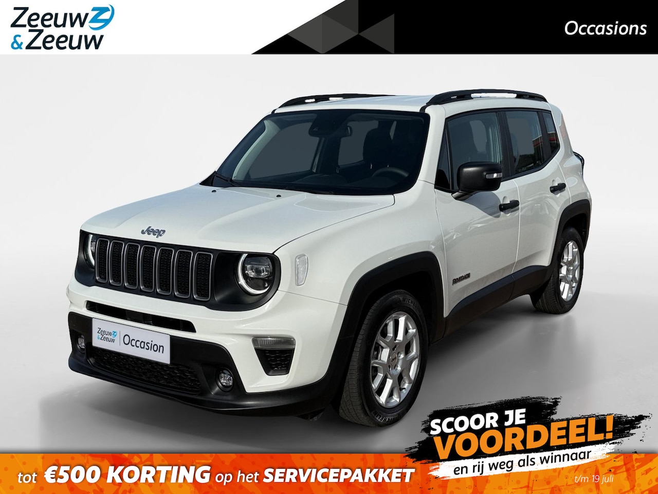 Jeep Renegade - 1.5T e-Hybrid Longitude *Automaat*Navi+Camera*Climate Control*Carplay*LM.Velgen*Nette auto - AutoWereld.nl