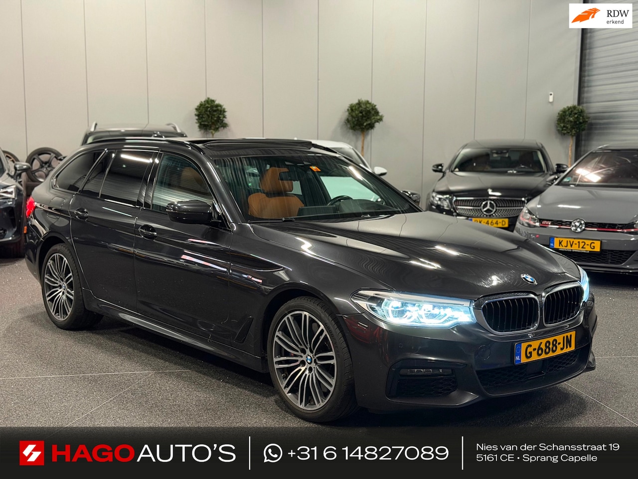 BMW 5-serie Touring - 540i xDrive High Executive M-Pakket LED/PANO/NAVI/ACC/LEDER/ADAPTIVE/TREKHAAK/STOELVERW+KO - AutoWereld.nl