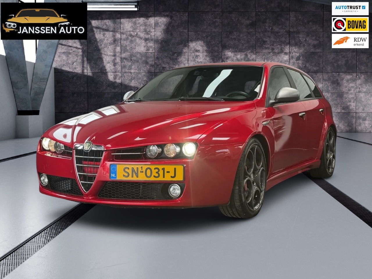 Alfa Romeo 159 Sportwagon - 1.7 T TI | Rosso Competizione | Leder | Navigatie | Stoelverwarming | 19 inch Teledial | 2 - AutoWereld.nl