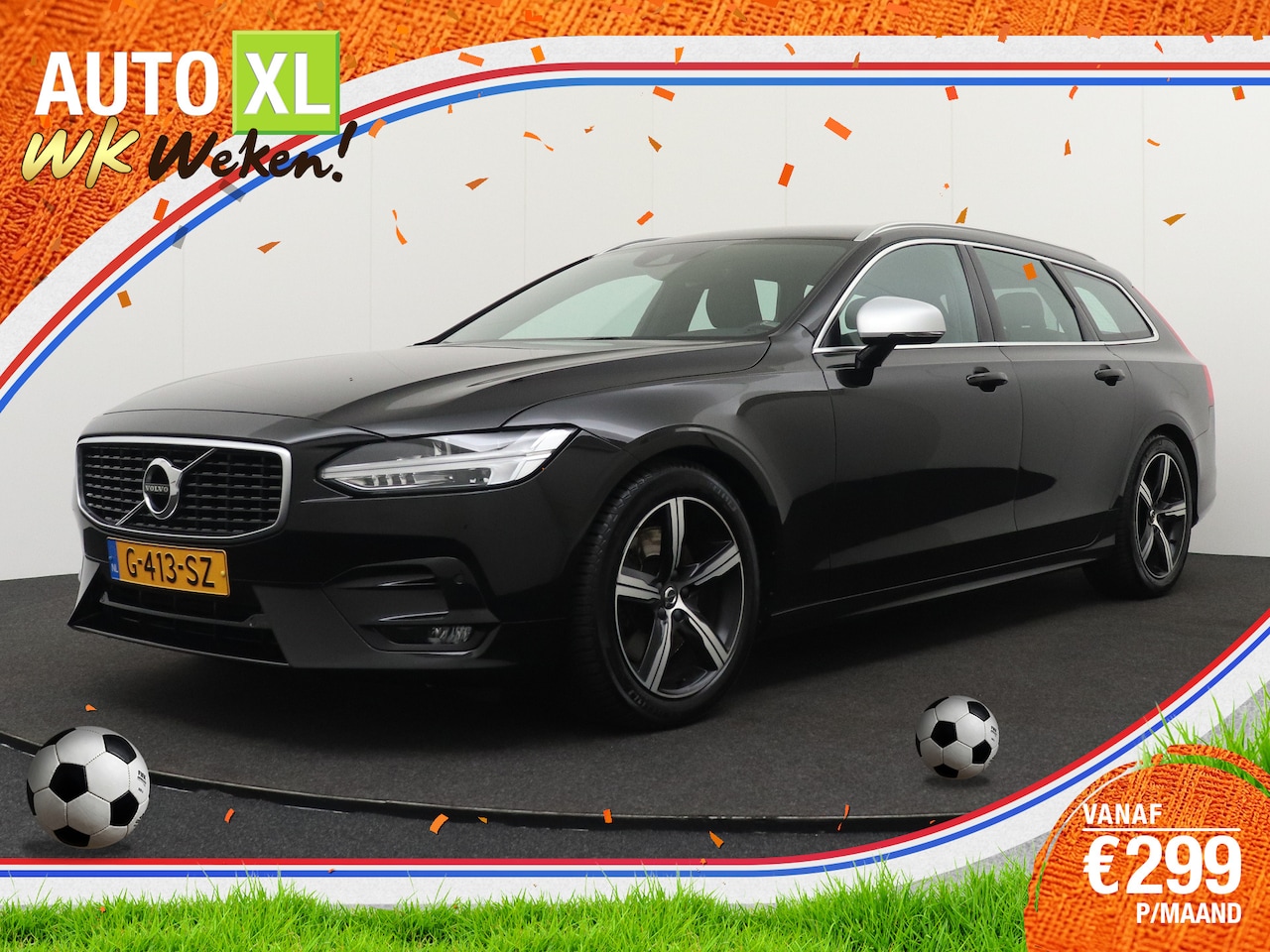Volvo V90 - 2.0 191 PK T4 R-Design Leder-Sportzetels Camera Dodehoek 18'LMV - AutoWereld.nl
